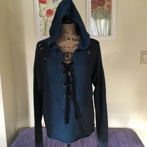 Vintage Havana Ombré Distressed Hoodie (M)